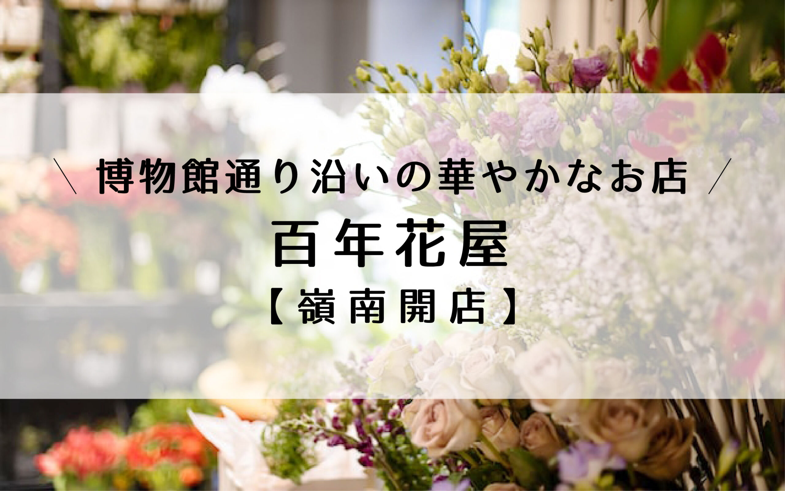 相生 百年花屋 2月より営業中 これからの時期に 嶺南開店 嶺南ナウ